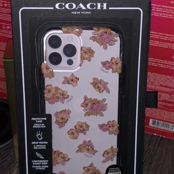 NIB Authentic Coach Protective Case for iPhone 12 & Pro Floral Poppy Flower